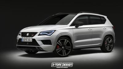 A rendered vision of what the Ateca Cupra might look like, created earlier this year
