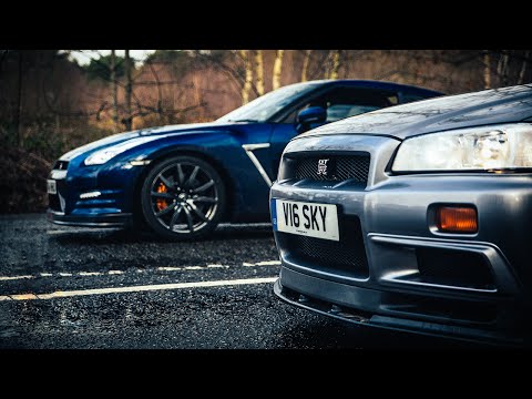 Nissan R34 Skyline GT-R Vs R35 GT-R: Downloadable Image Gallery