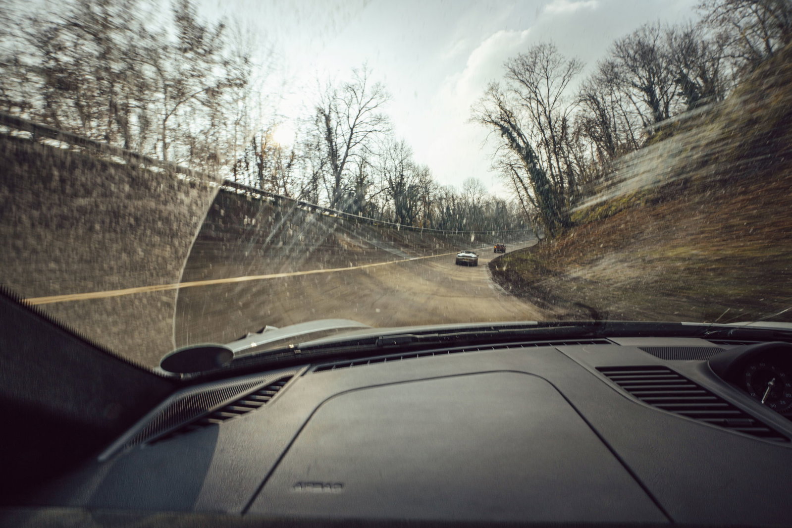 Driving around Monza's historic oval