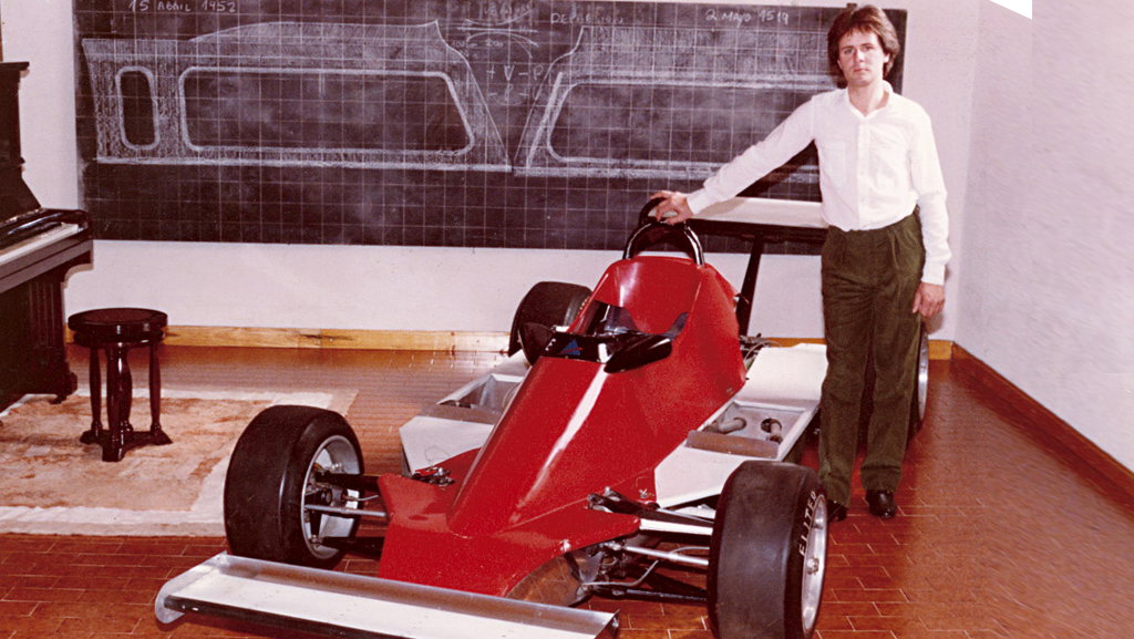 Horacio Pagani and his F2 car