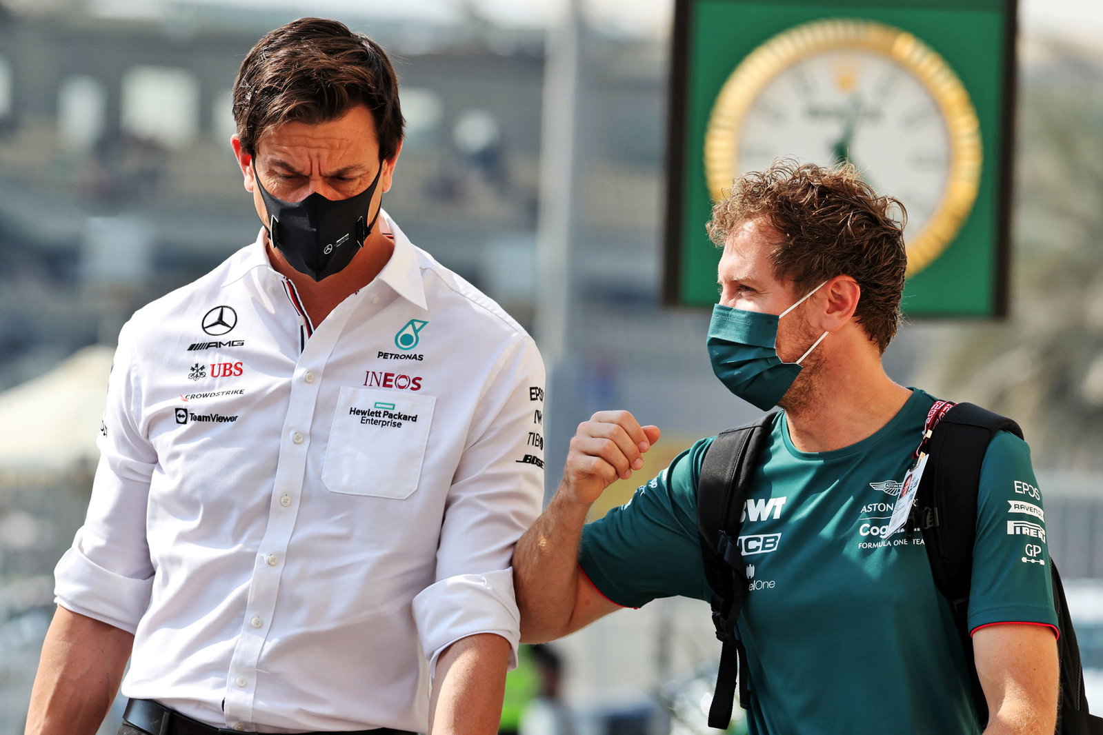 Toto Wolff and Sebastian Vettel