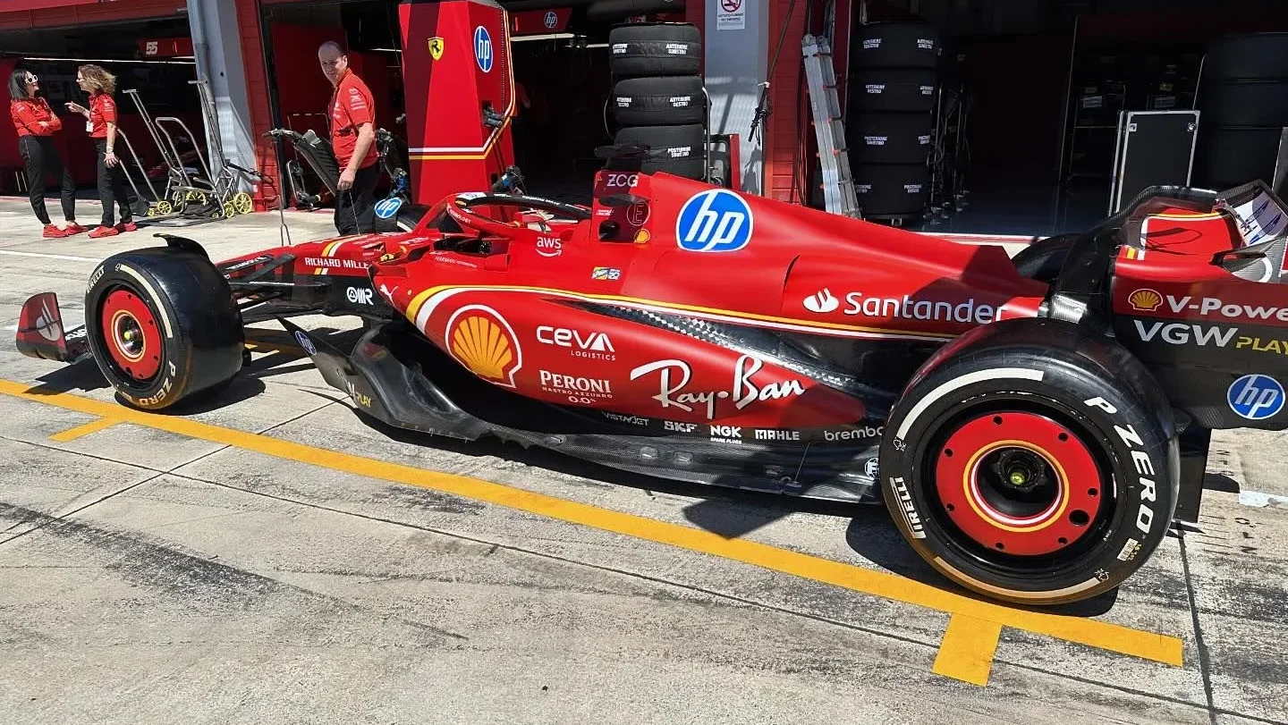 Ferrari SF-24 in the pits at Imola