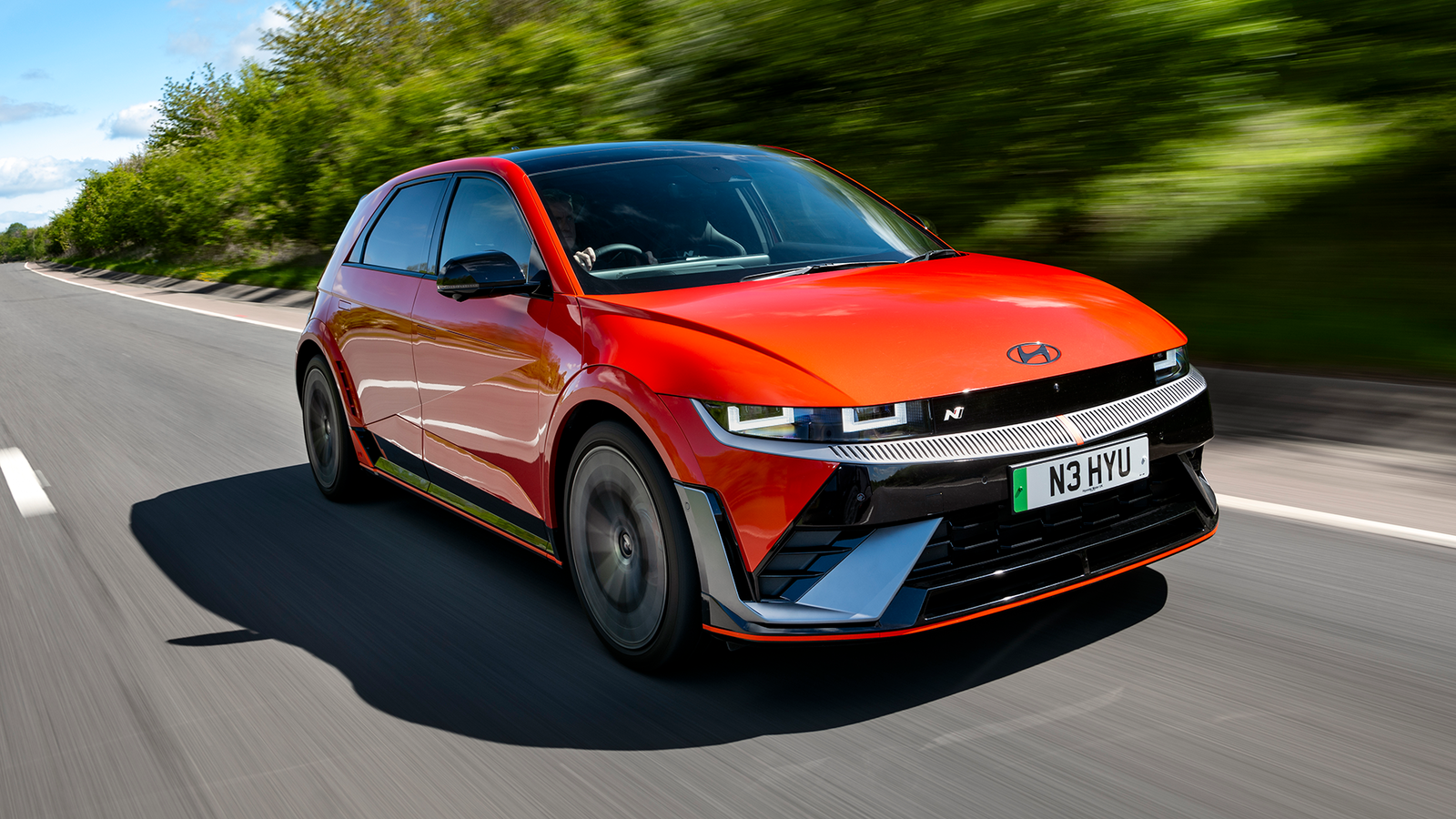 Hyundai Ioniq 5 N, Soultronic Orange, front 3/4