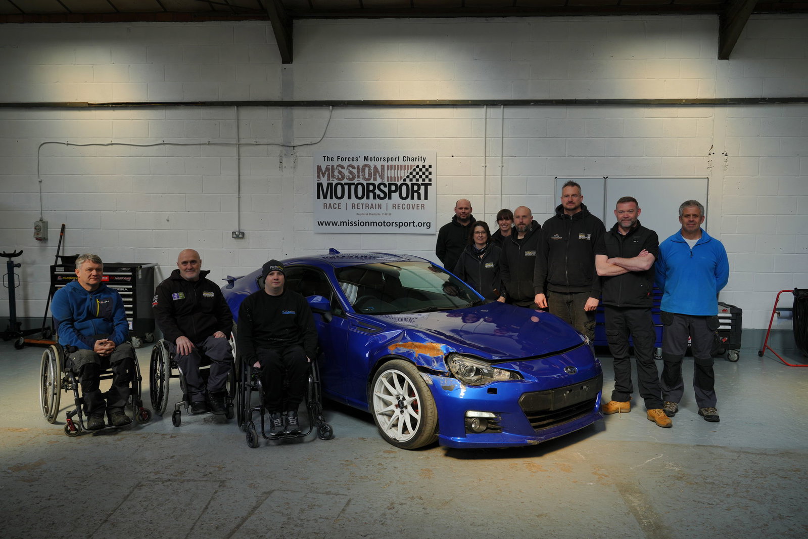 The Mission Motorsport team with the BRZ