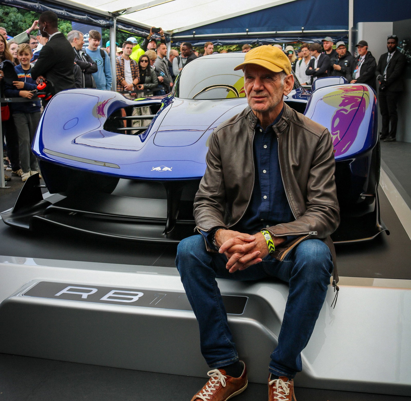 Adrian Newey with the RB17 at the Goodwood Festival of Speed