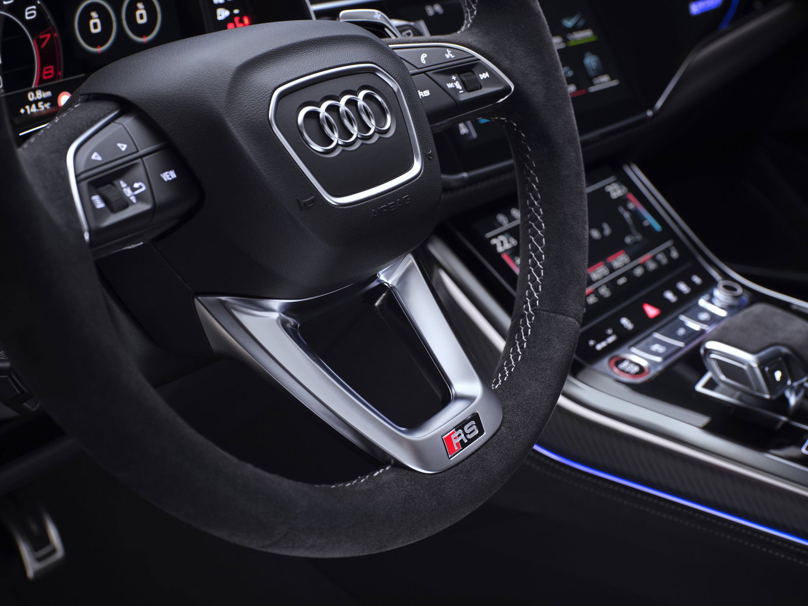 Audi logo on the RS Q8