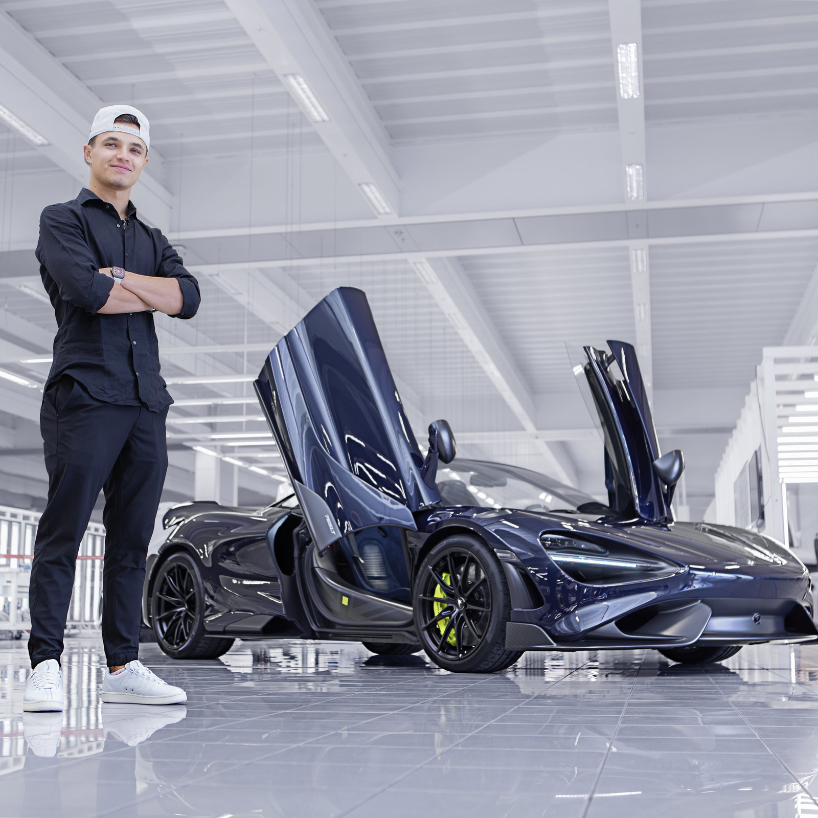 Lando Norris with his McLaren 765LT Spider