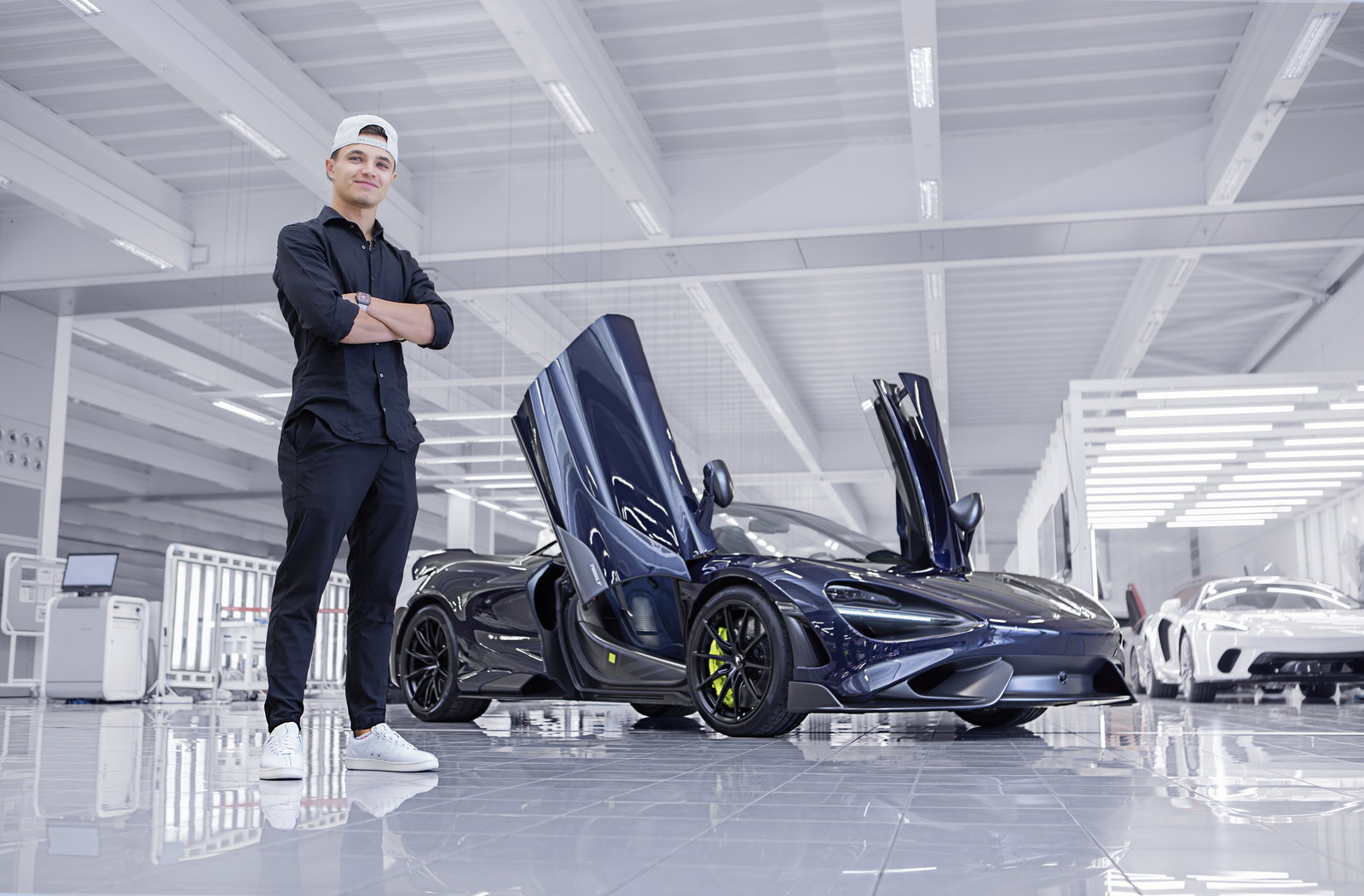 Lando Norris with his McLaren 765LT Spider