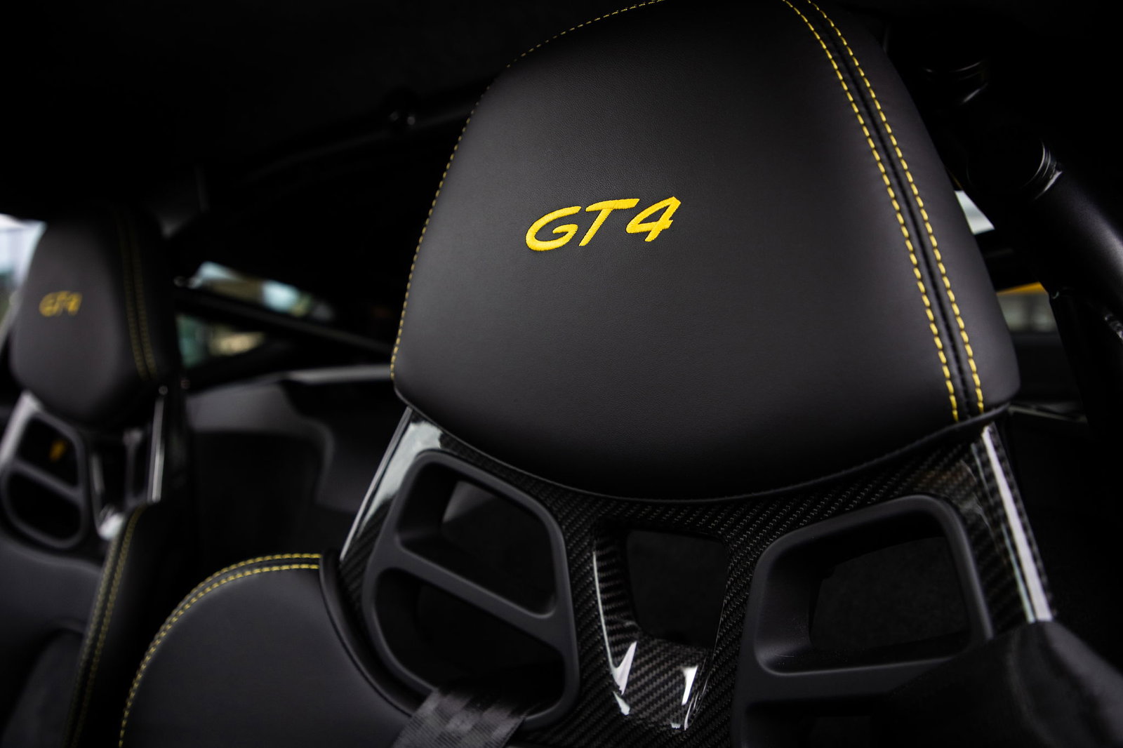 Carbon bucket seat from a Porsche 718 Cayman GT4