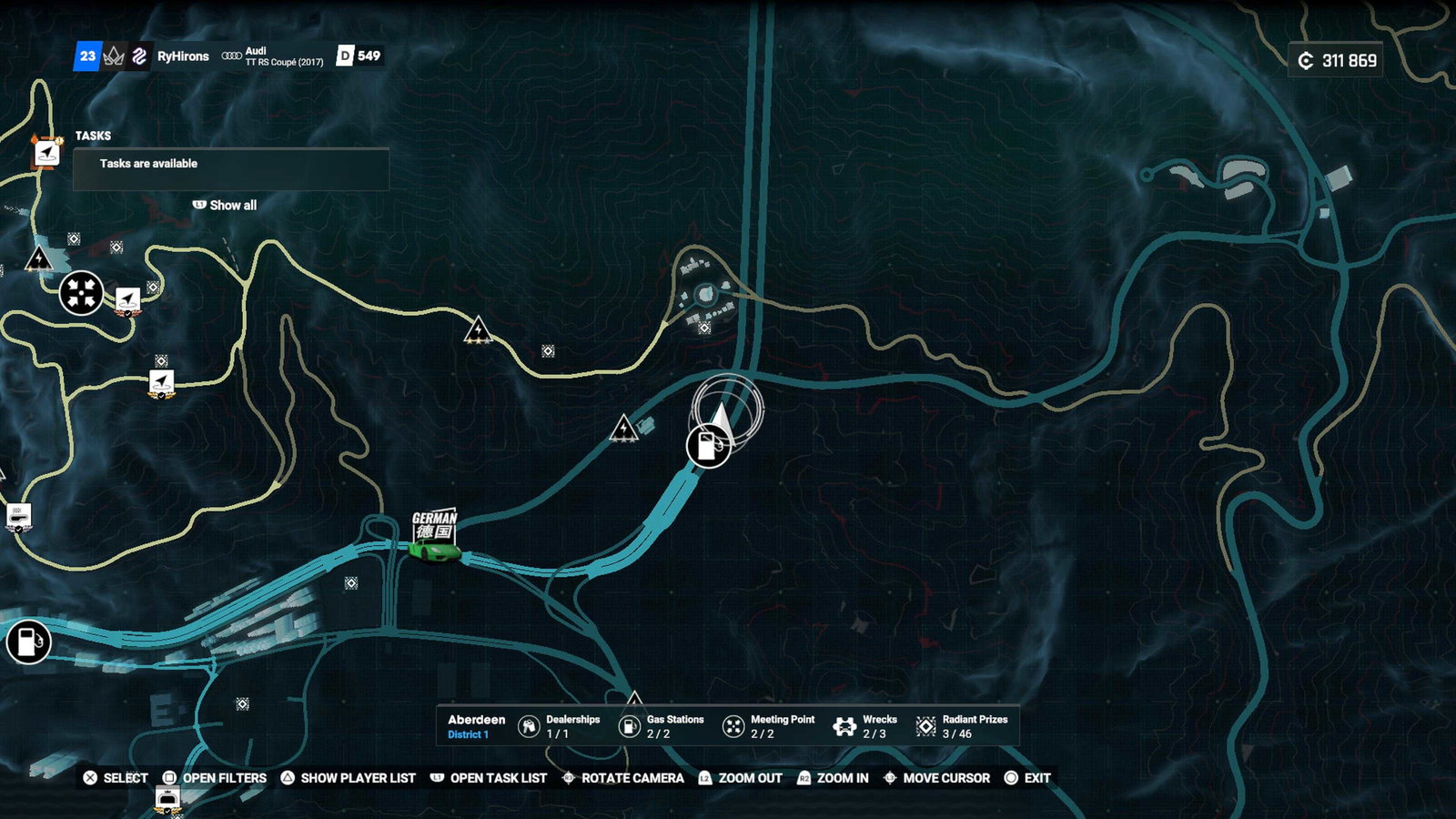 Test Drive Unlimited Solar Crown: VW Beetle Buggy Wreck Locations