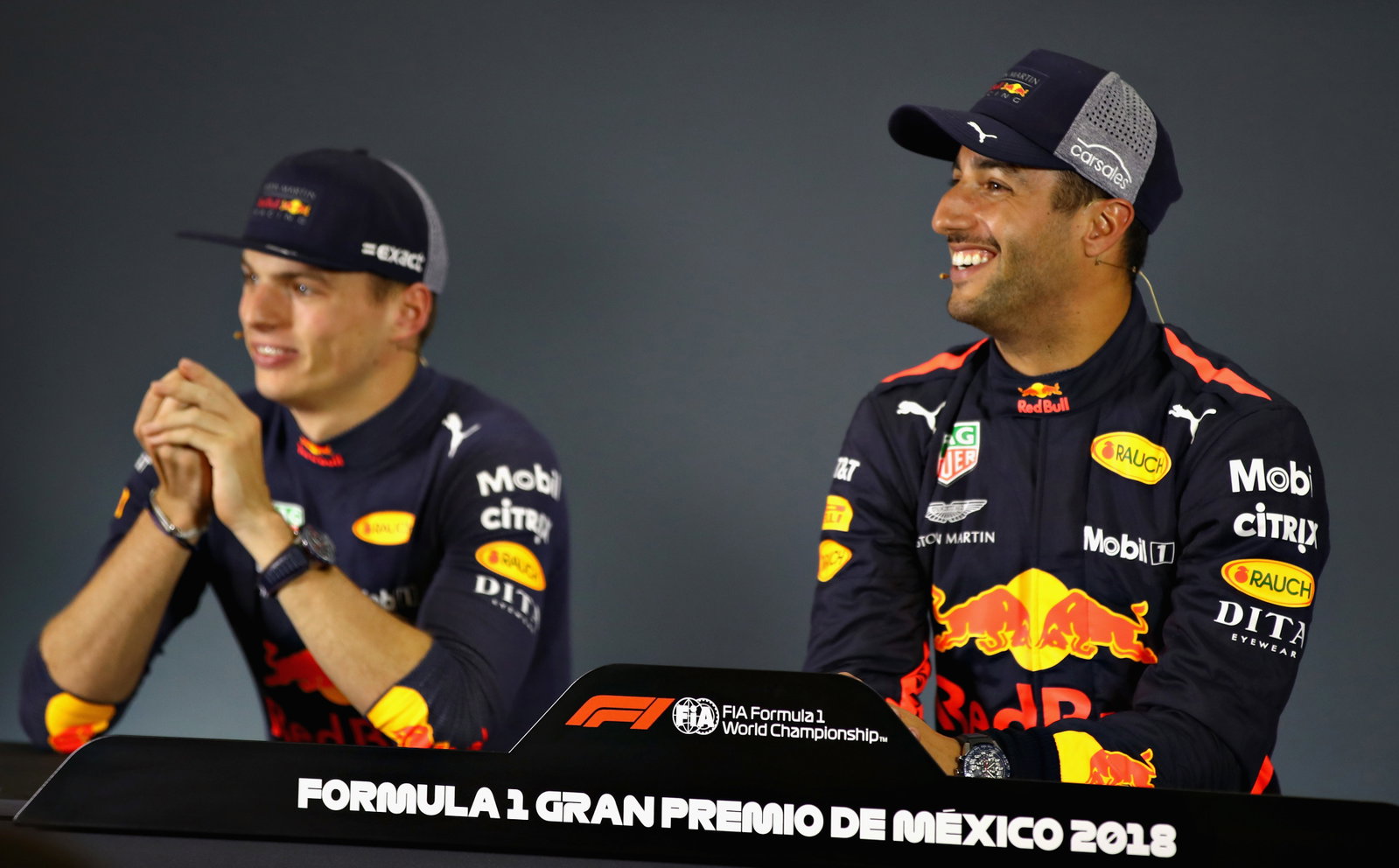 Max Verstappen and Daniel Ricciardo as Red Bull teammates