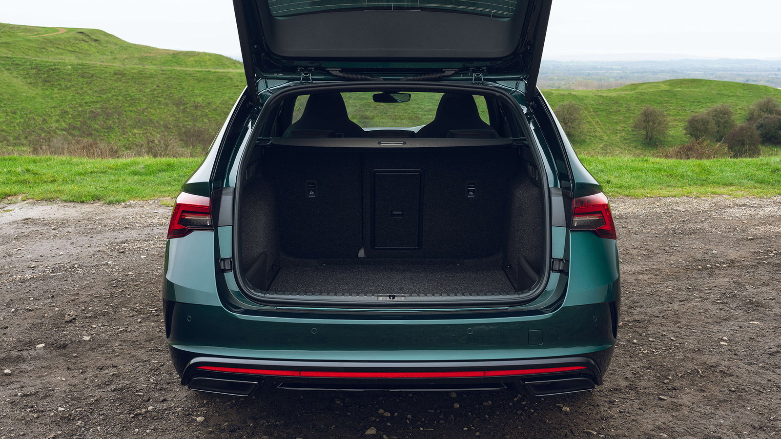 2024 Skoda Octavia vRS Estate, boot, seats up