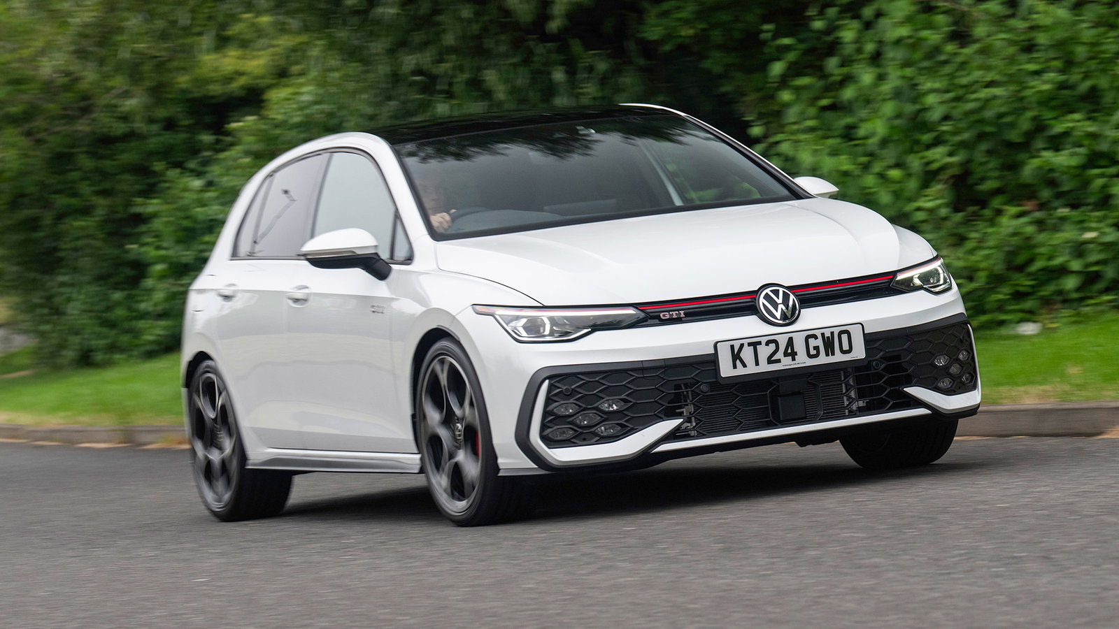 Mk8.5 Volkswagen Golf GTI, front 3/4