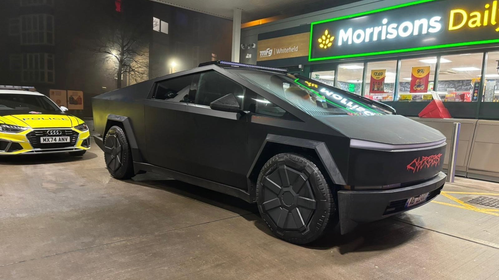 Tesla Cybertruck stopped by Greater Manchester Police