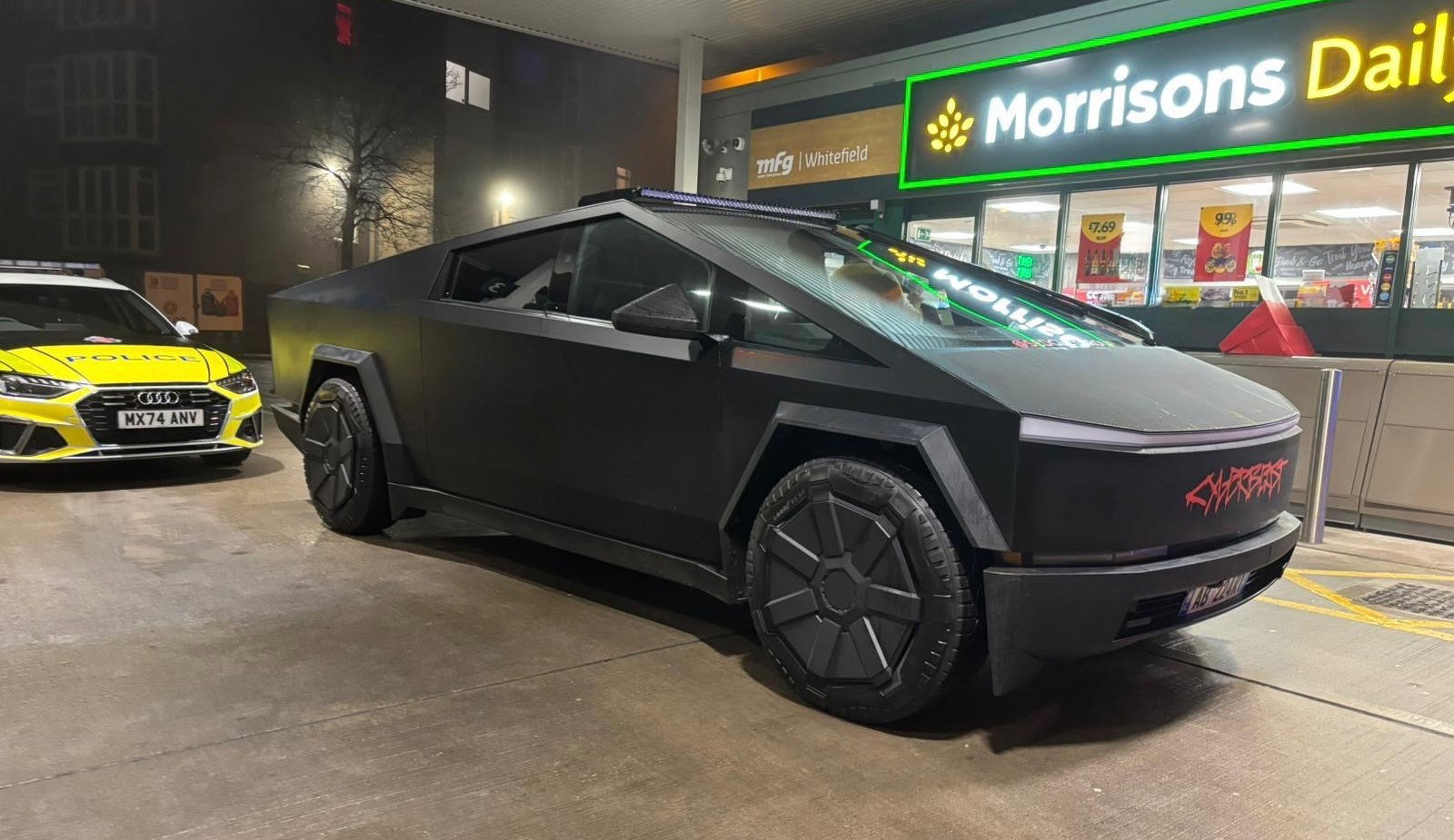 Tesla Cybertruck stopped by Greater Manchester Police