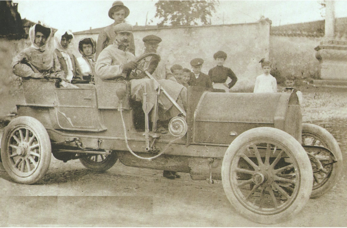 Giuseppe Merosi behind the wheel of an A.L.F.A 24 HP
