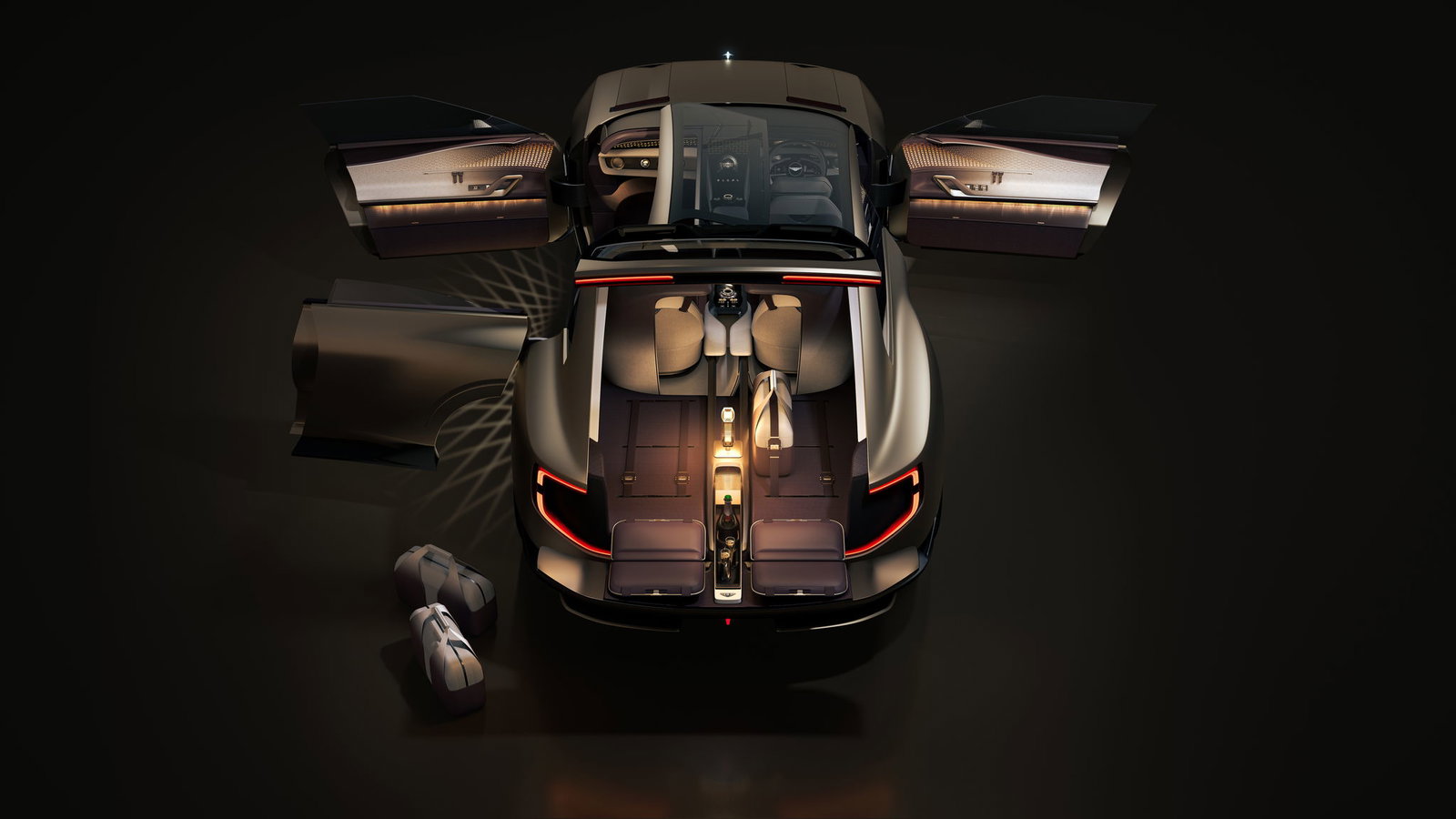 Bentley EXP 15 concept - overhead, doors open