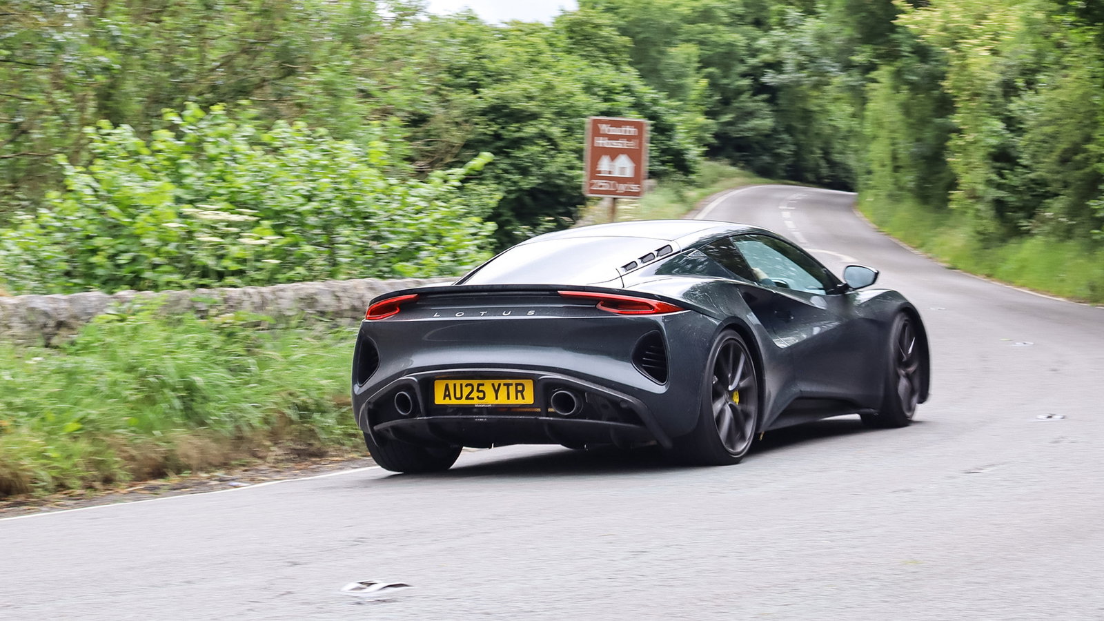 Lotus Emira Turbo SE - rear, driving