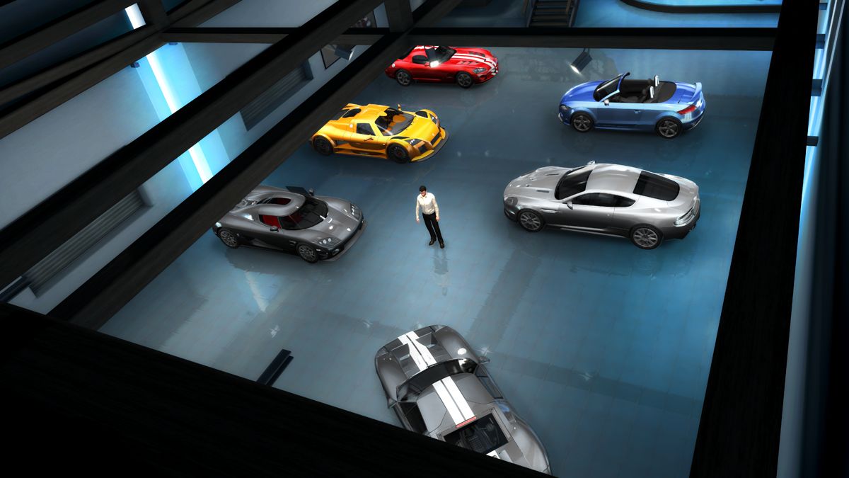 A player garage in Test Drive Unlimited 2