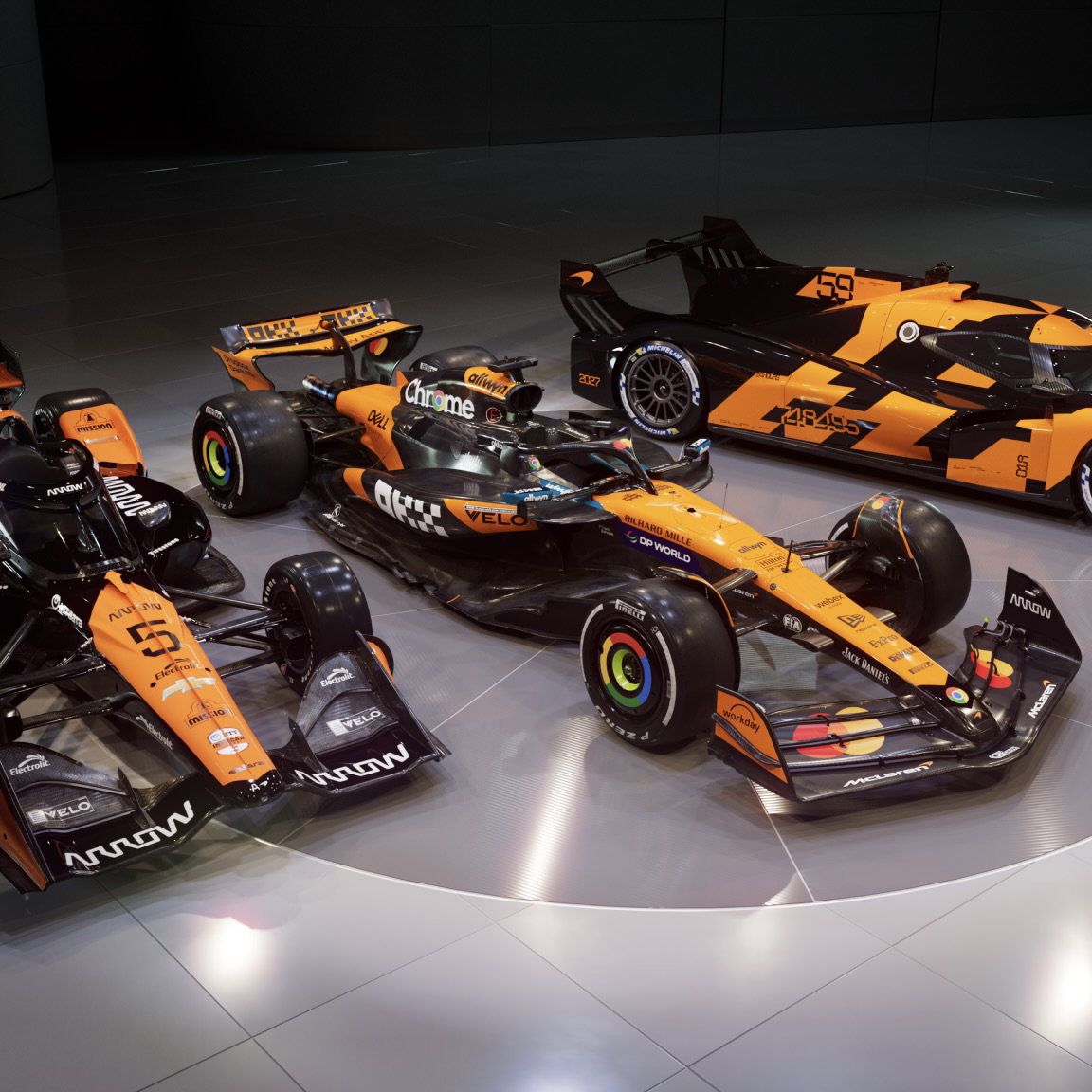 McLaren IndyCar, F1 car and Hypercar