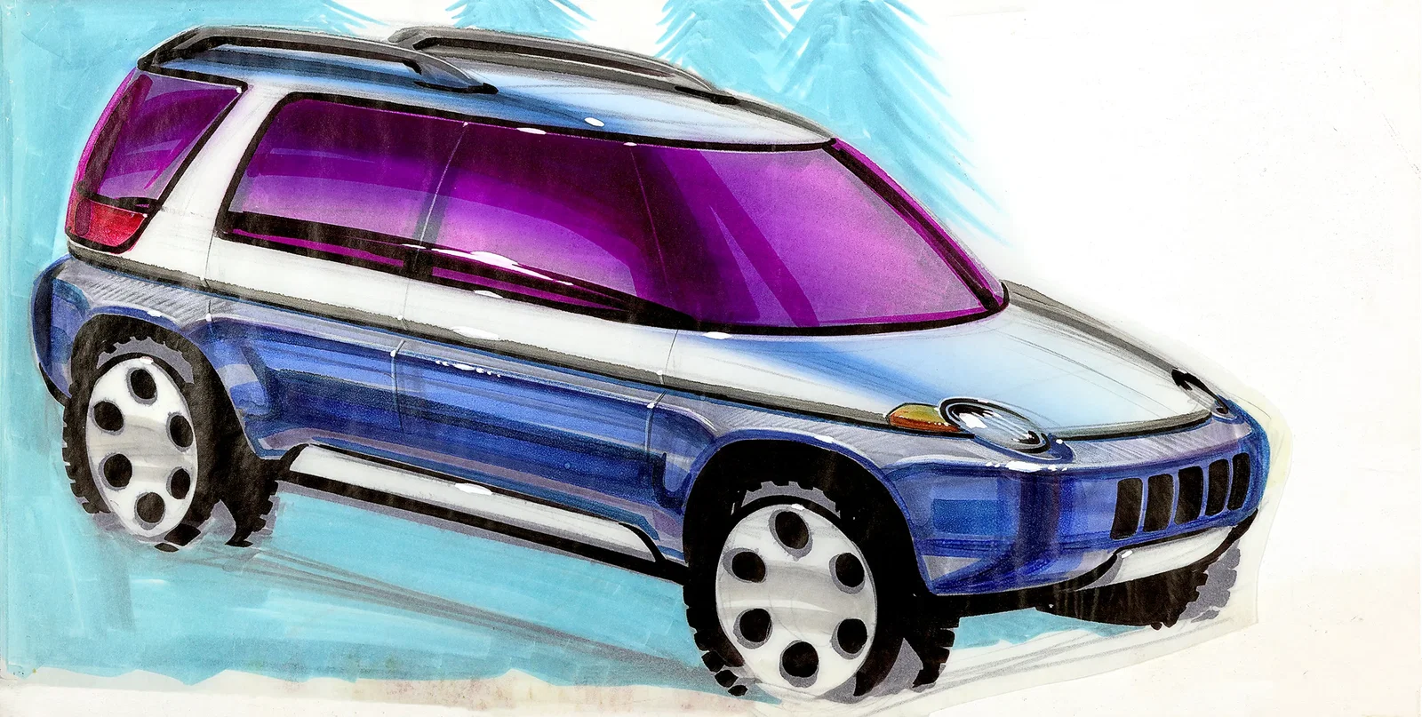 Honda CR-V first generation design sketch