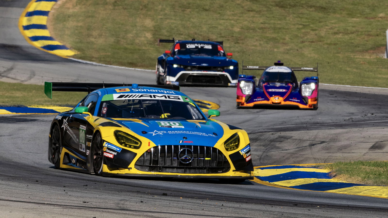 2024 Petit Le Mans, showing GT3 and LMP2 cars