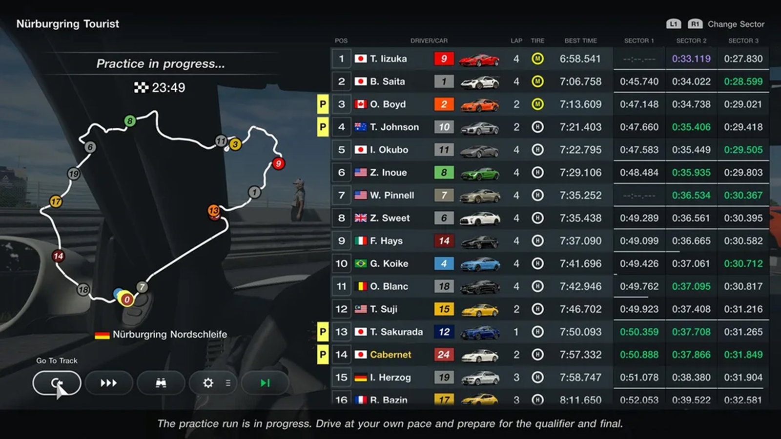 Gran Turismo 7 Power Pack, practice session