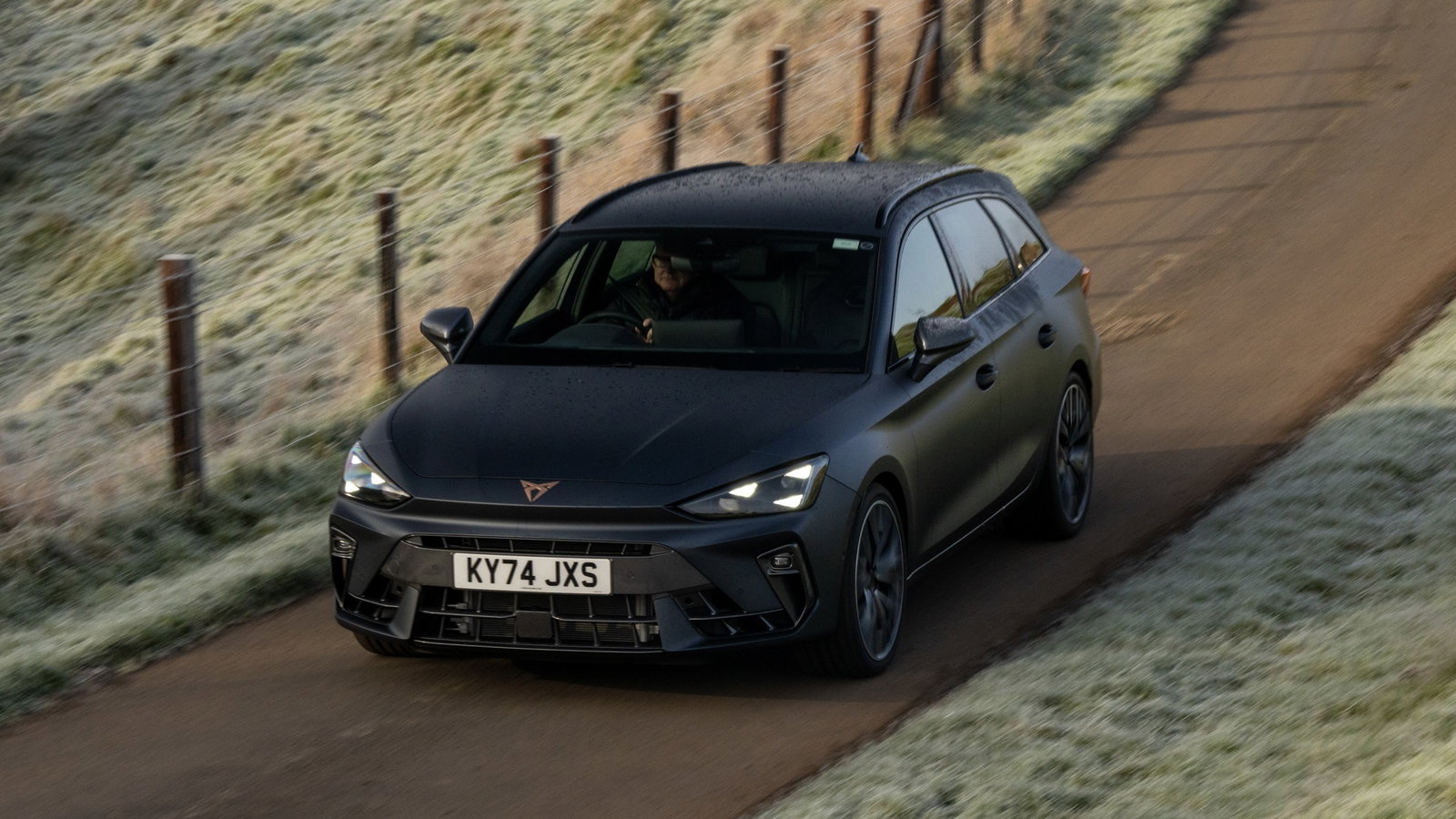 Cupra Leon Estate - front, driving