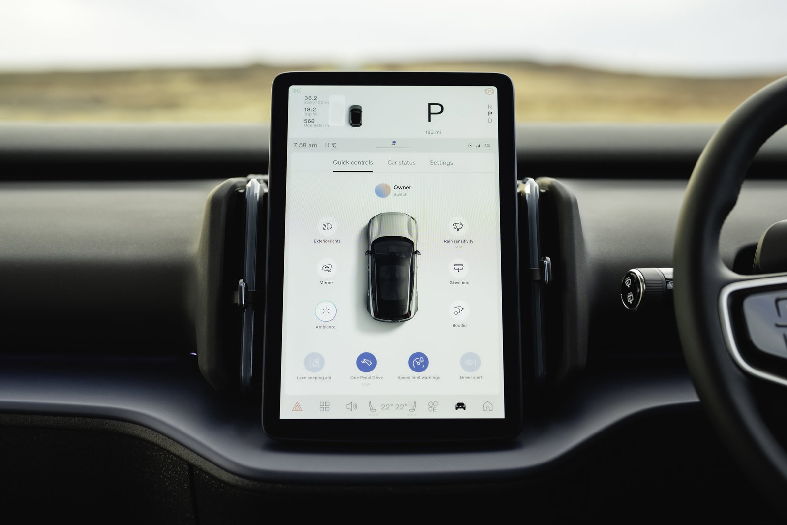 Volvo EX30 Cross Country - interior detail