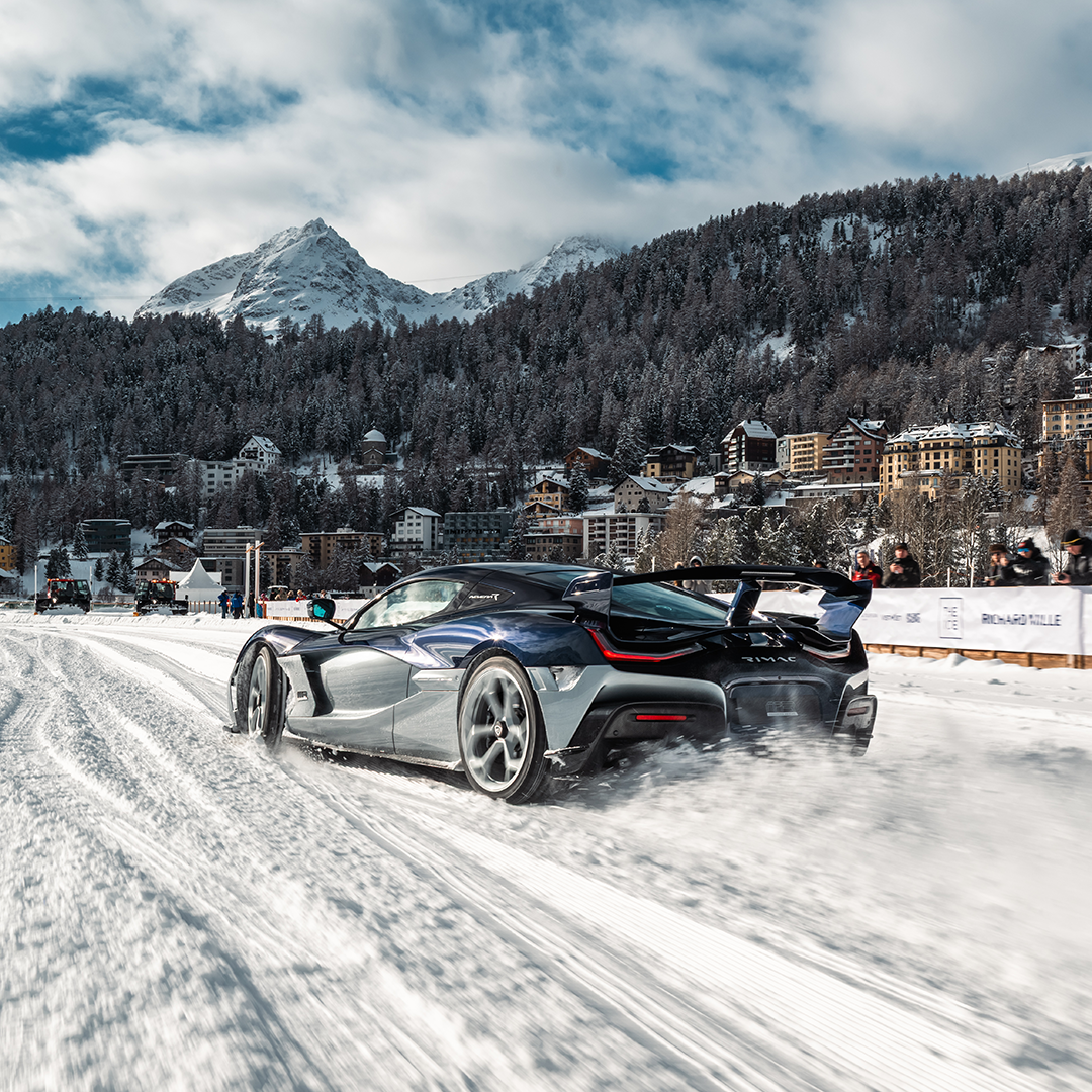 The Rimac Nevera R Founder’s Edition - on a frozen lake