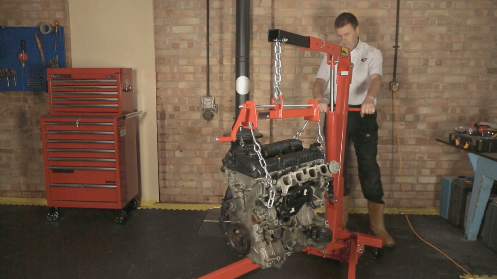 Lift Your Engines (and Spirits) with the Clarke CFC100 Folding Workshop Crane