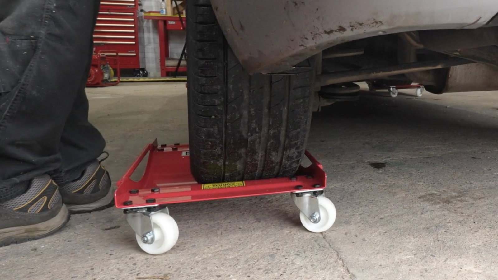 The Clarke AWD1 Automotive Wheel Dolly Makes Moving Cars a Doddle