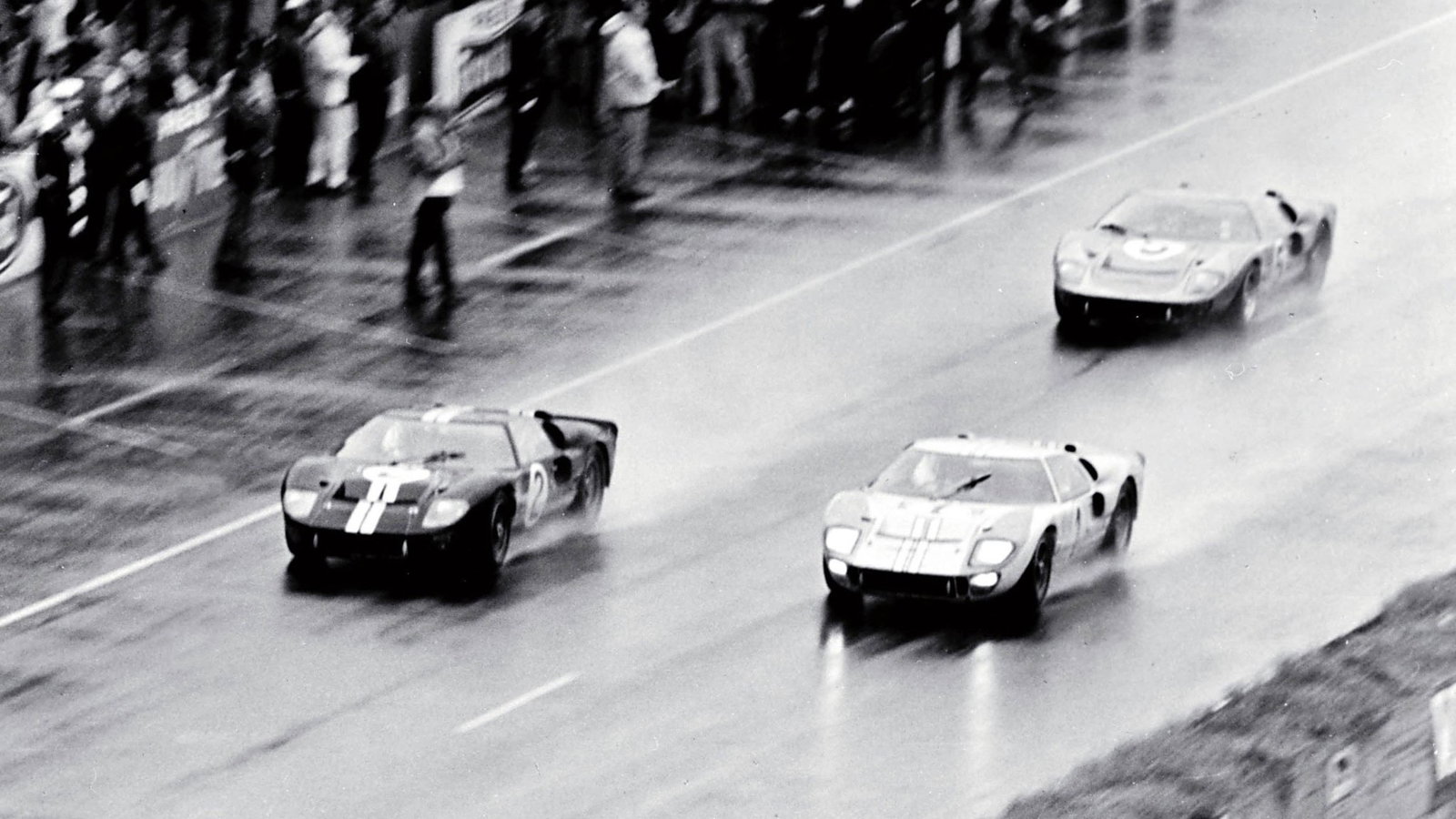 Ford GT40s at the 1966 24 Hours of Le Mans