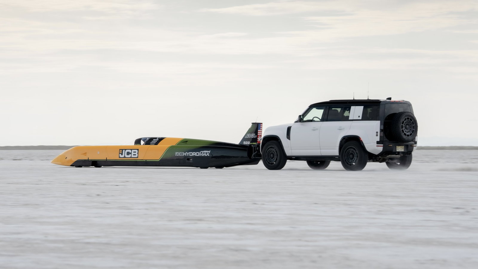 JCB Hydromax with Defender Octa pusher car