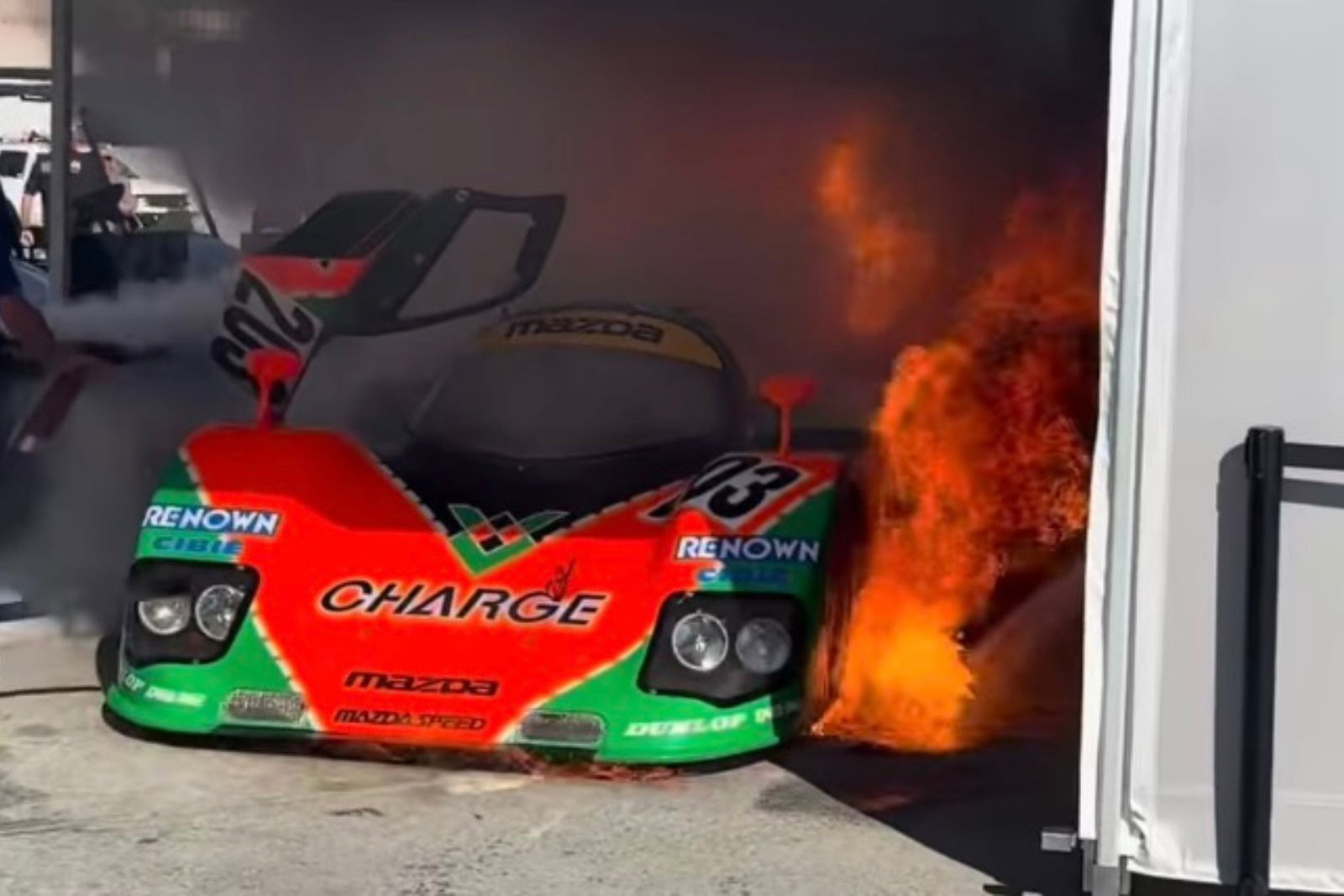 Mazda 767B on fire | per.0.xide on Instagram