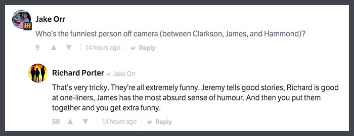 Former Top Gear Script Editor Richard Porter Reveals All In This Brilliant CT AMA