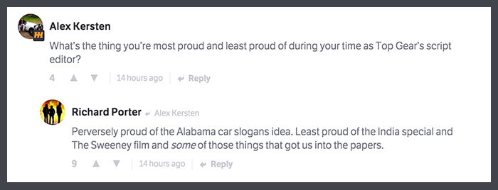 Former Top Gear Script Editor Richard Porter Reveals All In This Brilliant CT AMA
