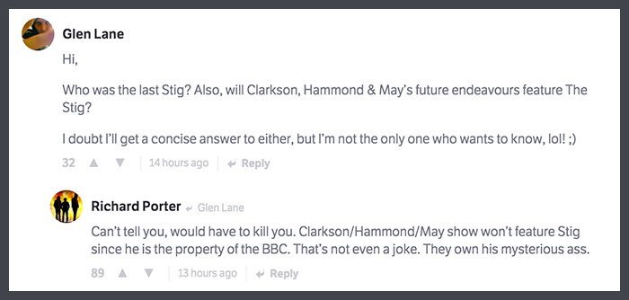 Former Top Gear Script Editor Richard Porter Reveals All In This Brilliant CT AMA