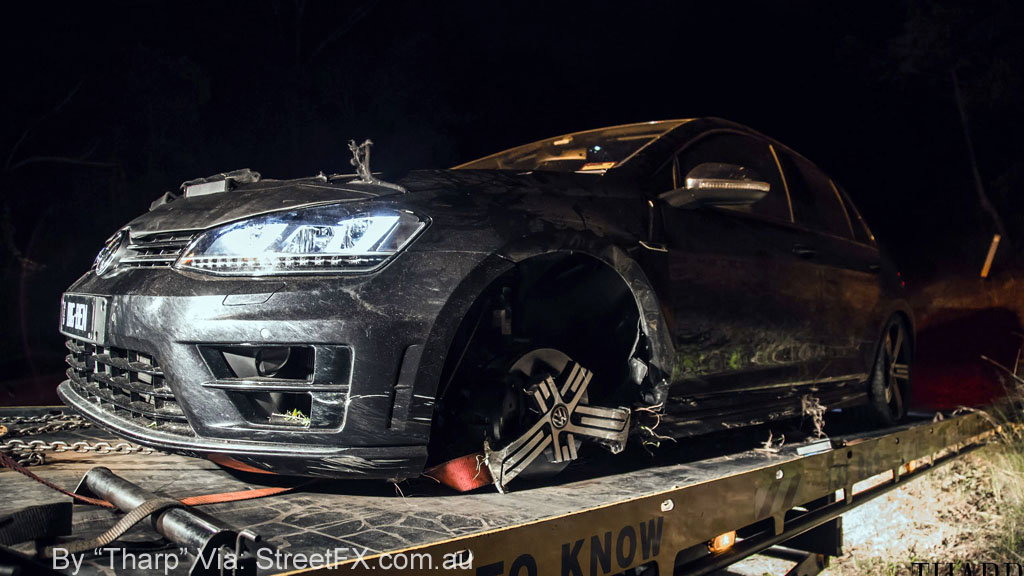 This Guy Reckons His Brand New VW Golf R's Wheel Disintegrated Out Of The Blue