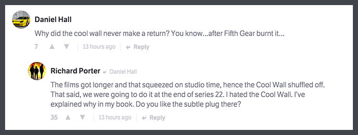 Former Top Gear Script Editor Richard Porter Reveals All In This Brilliant CT AMA
