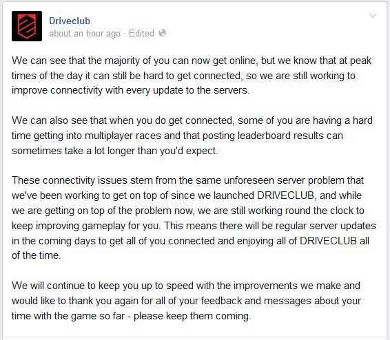 Driveclub Comes Under Tremendous Pressure After Failed Launch