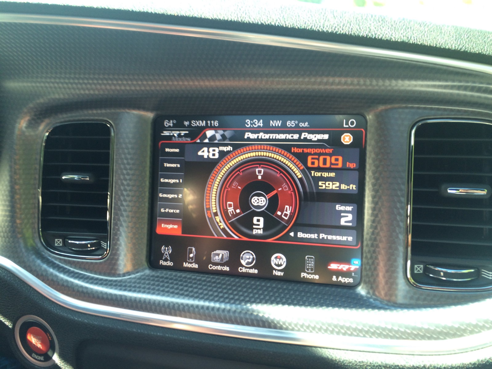 Charger Hellcat display shown.