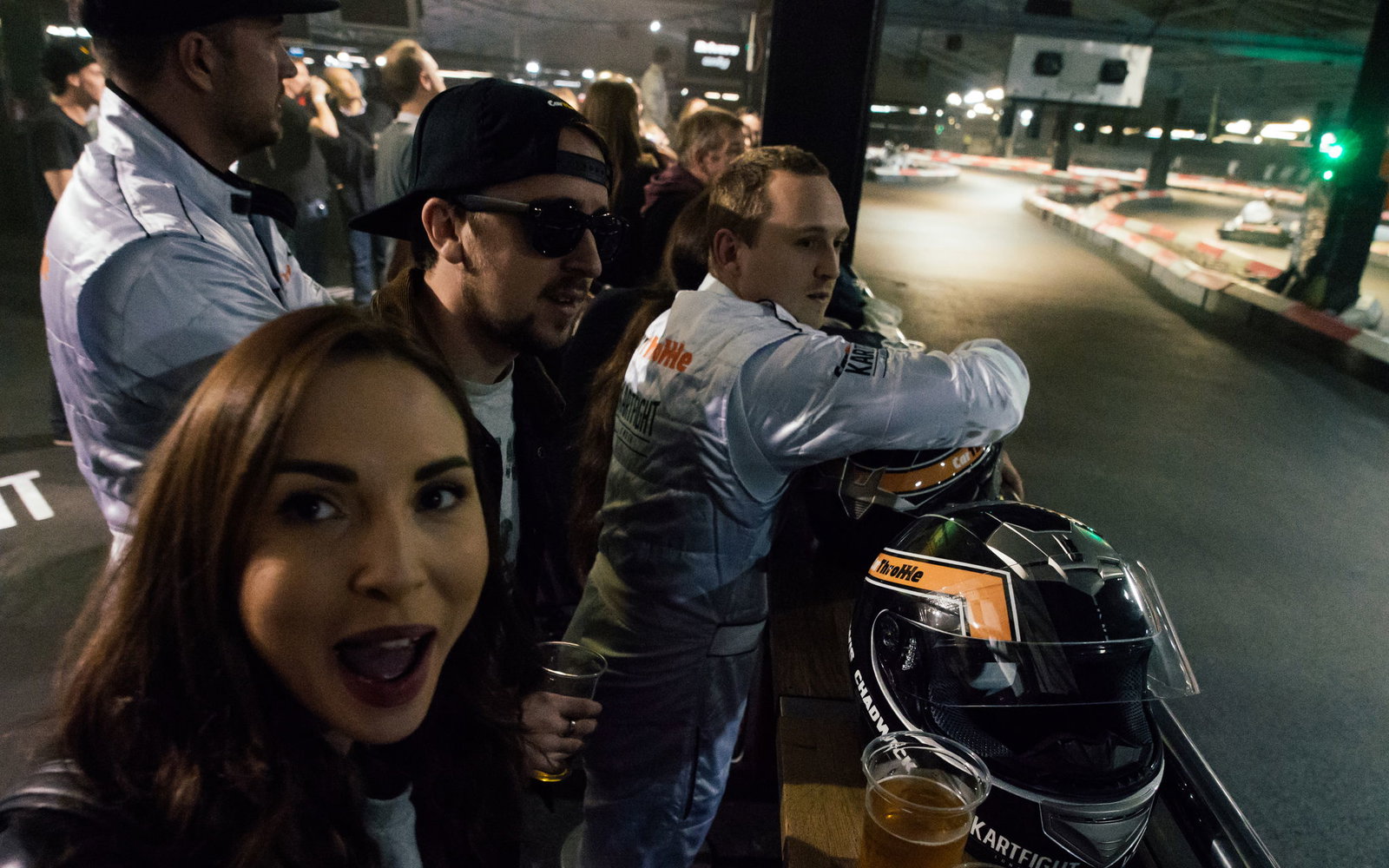 Head of Design James' girlfriend cannot believe how fast Gabor is driving...