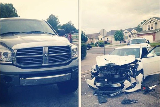 Good Guy Dodge Driver Stops A Deadly Police Chase By Smashing His Ram Into Fleeing Veloster