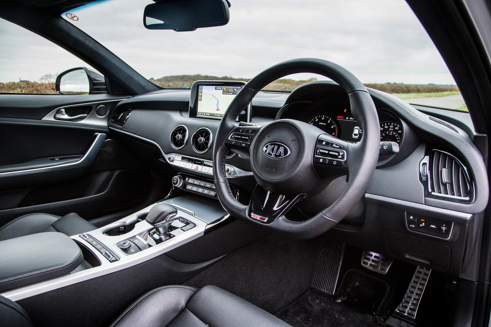 The interior has lots of nice touches, but the infotainment system looks and feels cheap