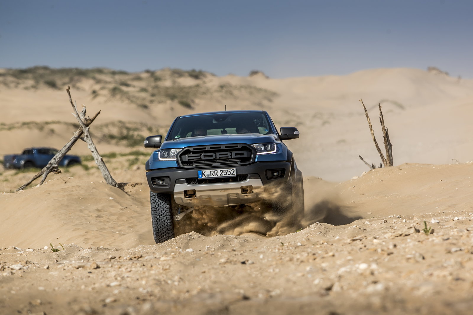 Ford says the Ranger Raptor is inspired by modified pickups used as course cars on events like the Baja 500
