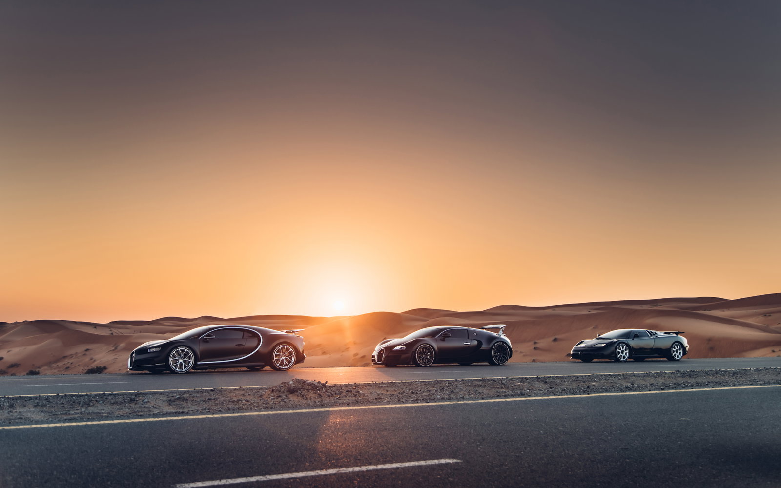 Three Generations Of Quad-Turbo Bugatti Come Together For Incredible Photocall