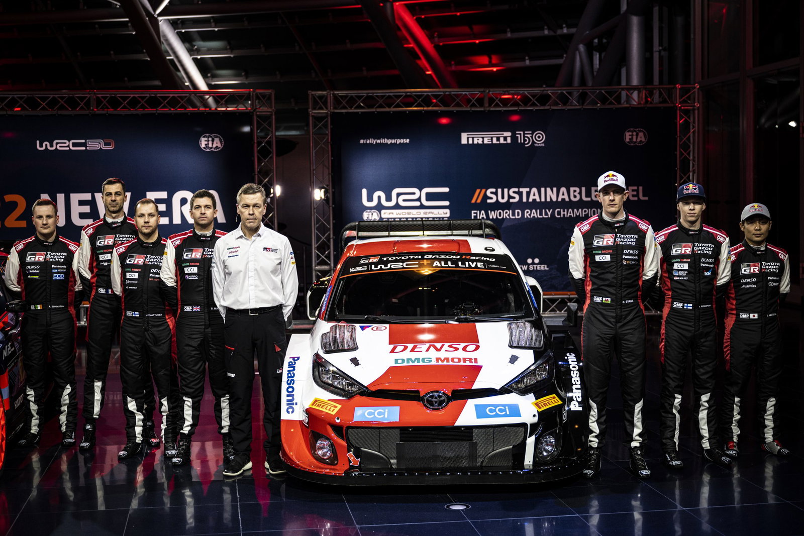 Toyota GR Yaris Rally1 WRC Car Arrives With Massive Side Scoops