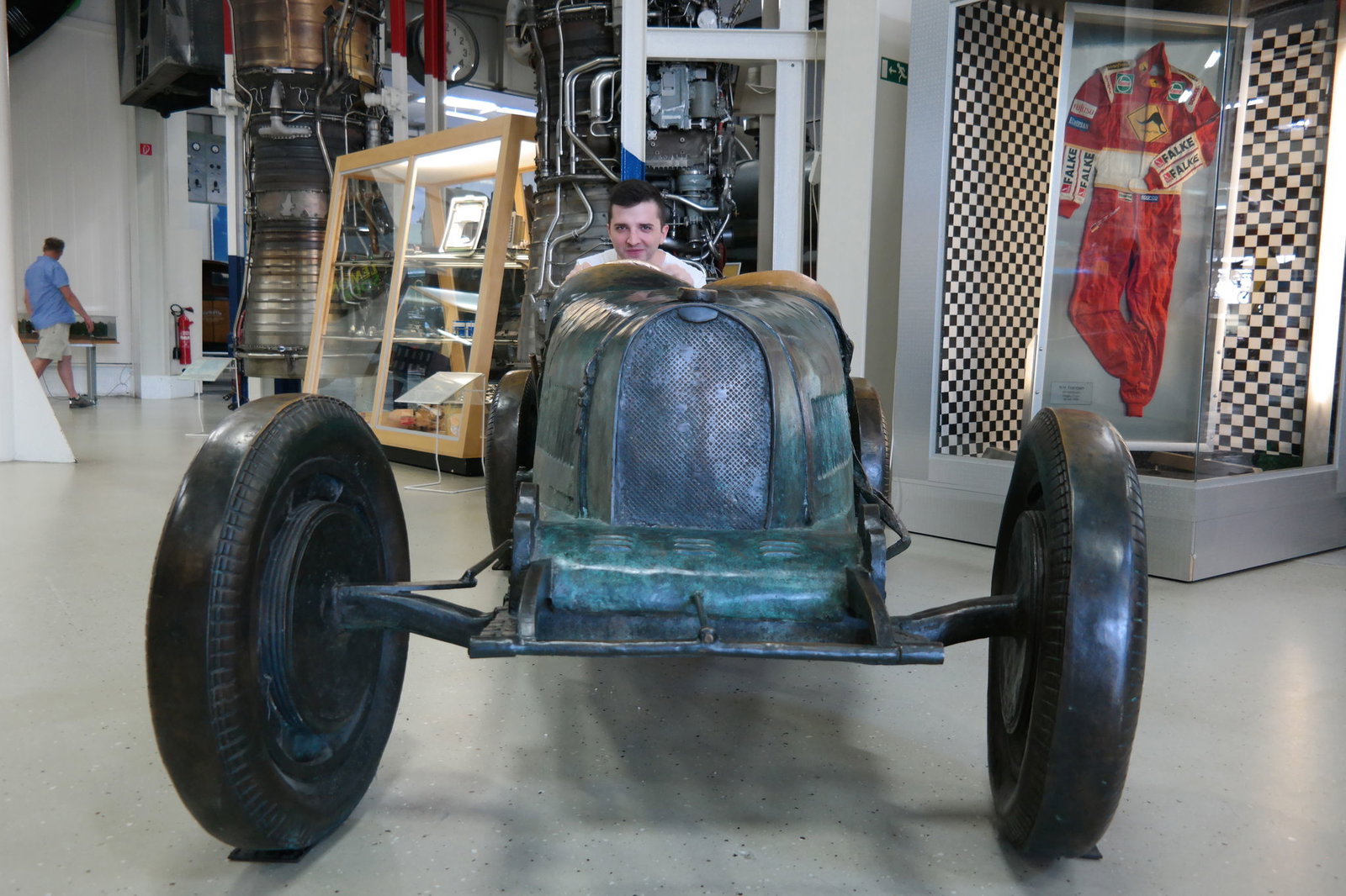 Yea that's me having lots of fun in a static car shaped sculpture. Horse power isn't everything you see?