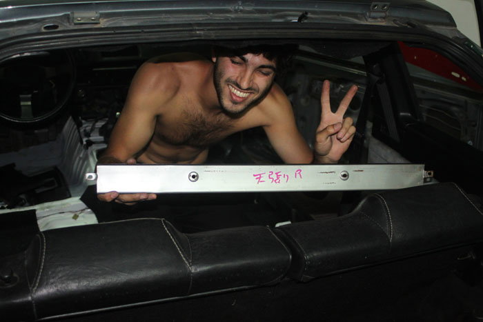 the car is full of japanese writing